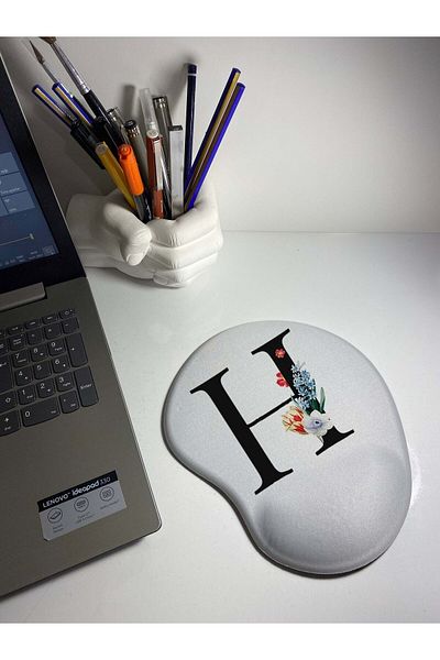 HobiShop Letter Pattern Wrist Support Mouse Pad