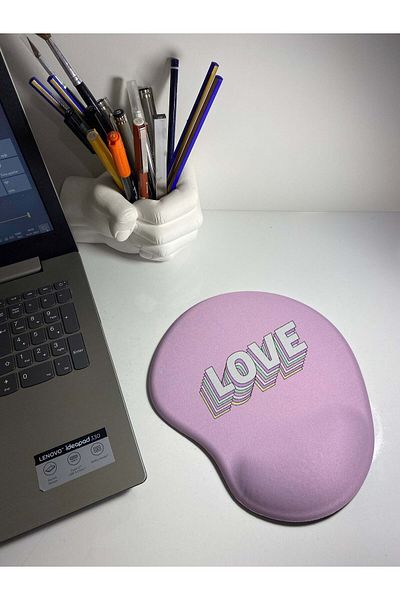 HobiShop Love - Mouse Pad with Wrist Support