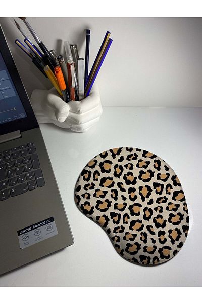 HobiShop Leopard Pattern Wrist Support Mouse Pad