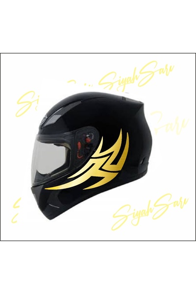 S&S HEDİYELİK EŞYA Motor Kask Motorsiklet motor Kask Sticker Etiket Folyo Çık...