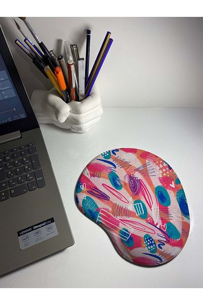 HobiShop Mouse Pad με θέμα την ακουαρέλα με στήριγμα καρπού