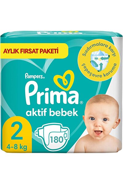 Prima Bebek Bezi Aktif Bebek 2 Numara 180 Adet