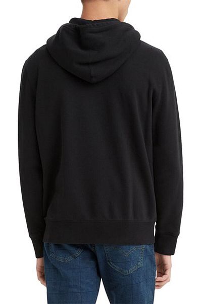 Levi's Ανδρικό φούτερ με κουκούλα μαύρο με φερμουάρ -a4915-0001