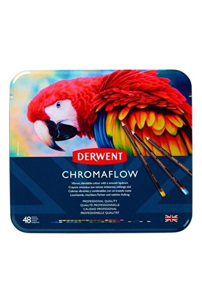 Derwent Chromaflow Kuru Boya Kalem Seti Metal Kutu 48'li