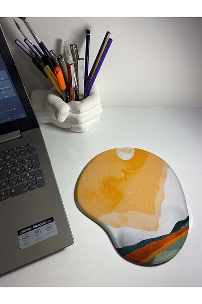 HobiShop Landscape Drawing Mouse Pad with Wrist Support