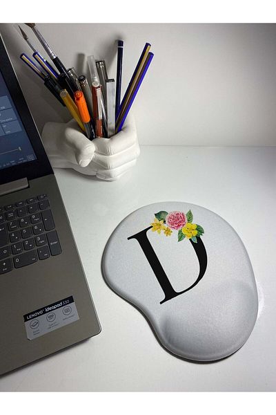 HobiShop Letter Pattern Wrist Support Mouse Pad