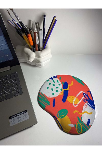 HobiShop Colorful Patterned Mouse Pad with Wrist Support