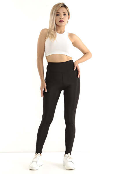 TİGERS TİGERSS women's high waist wide belt lycra fabric tights