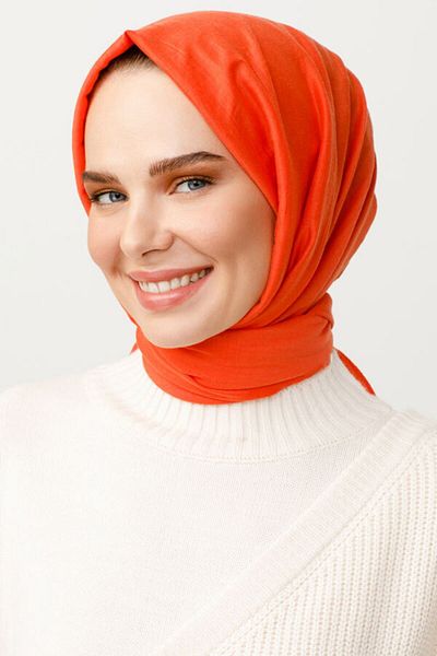 VALORSCARF Pumpkin Orange Cotton Scarf Shawl