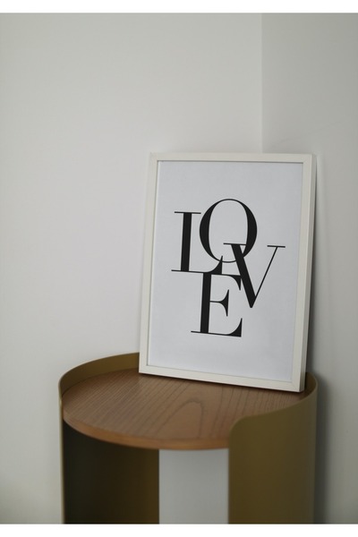 caddehediye LOVE TABLO MODERN ÇERÇEVESİZ POSTER