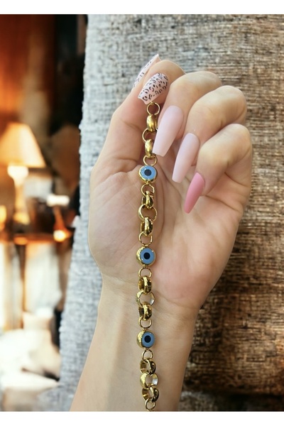 İNN JEWELLERY Çelik Bileklik Kararmaz Nazar Boncuğu Figürlü (2 Yıl İthalatçı ...
