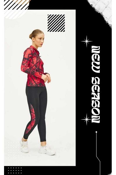 zyc Women's Digital Sports Under-Upper Set