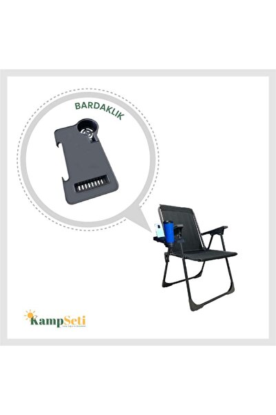 KS KampSeti 2 Adet Katlanır Kamp Sandalyesi-bardaklık Hediye-plaj Piknik Sandalyesi-m1
