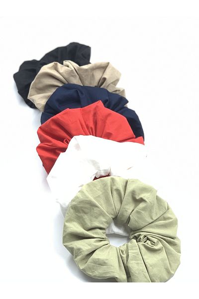 ZELİCE TASARIM مشبك SCRUNCHIE مكون من ستة قطع SCR 29