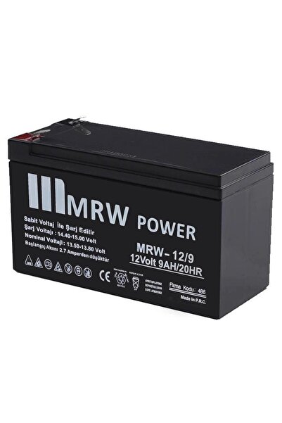ORBUS 12v 9ah 12volt 9amper 12 V 9 Ah , Npw45-12 Kuru Bakımsız Akü Ups - Sant...
