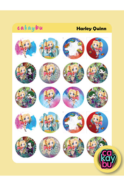 cakaybu Set de autocolante Harley Quinn A4 1 foaie
