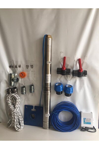 Alarko 4sdm4/24 3 hp Alarko 55 m Yassı Kablolu ve Panolu 55 m Halatlı Çift Va...