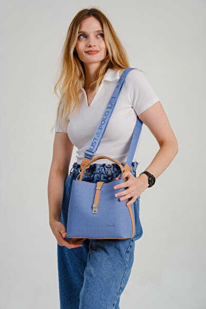Just Polo حقيبة كتف نسائية متوسطة الحجم من s3 مطبوعة ومزخرفة بقفل و4 أقسام 40...