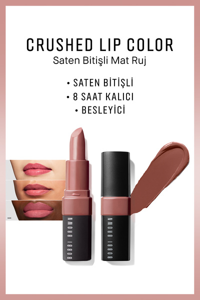 BOBBI BROWN Crushed Lip Color - Saten Bitişli Mat Ruj - Bare 716170186245