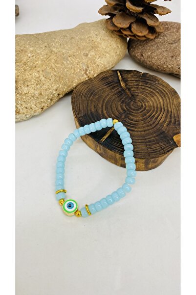 Porsuk Alternatif Handmade Glass Bead , Rubberized Women's Bracelet