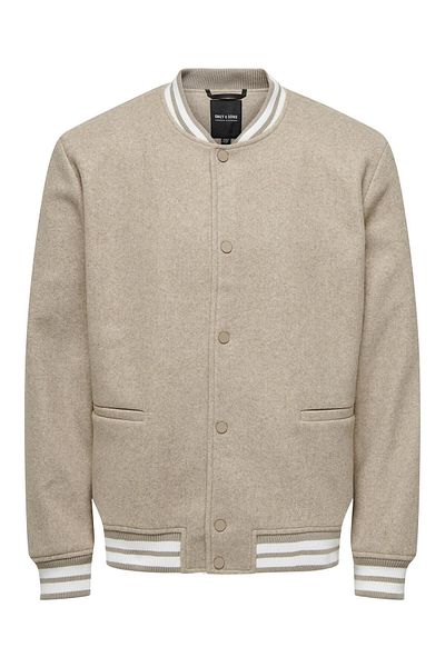 Only & Sons Palton bej pentru bărbați Denver Bomber Otw Vd 22025212 -06