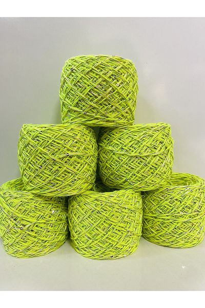 göçer Fluorescent Green Cotton Cream Χρυσή παγιέτα - 600γρ