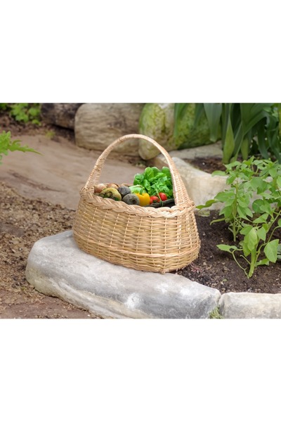 Bygolden Bambu Hasır Kamış Sepet Piknik Sepeti Bahçe Sepeti Çok Maçlı Kullanım