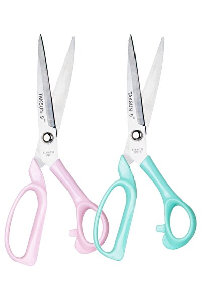 Golden Taksun Profesyonel Çok Amaçlı Makas 23 Cm Muhtelif Pastel Renkler Koruma Kılıflı