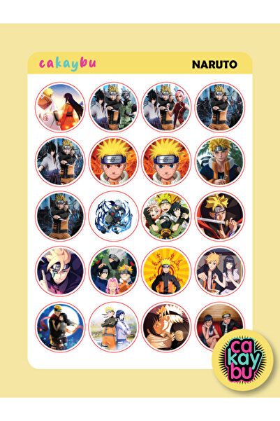 cakaybu Set de autocolante Naruto A4 1 foaie