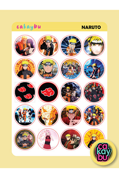 cakaybu مجموعة ملصقات ناروتو مقاس A4 عدد 1 ورقة