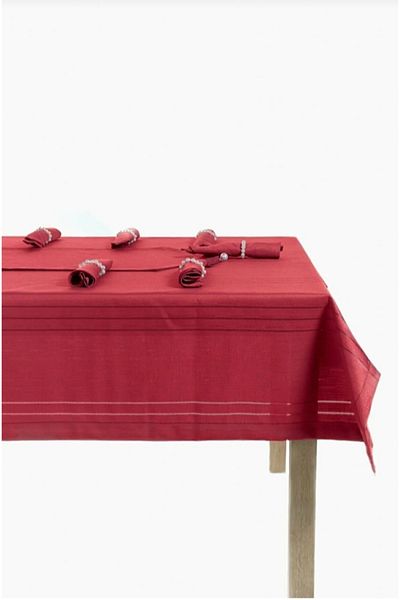 hanım's IZUR colber tablecloth set for 12 people, 26 pieces BLACK