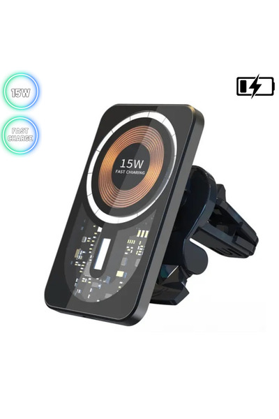 VOOKA 15w Magsafe Iphone-12-13-14-15 Pro-pro Max Uyumlu Magnetic Wireless Universal Araç Telefon Tutucu