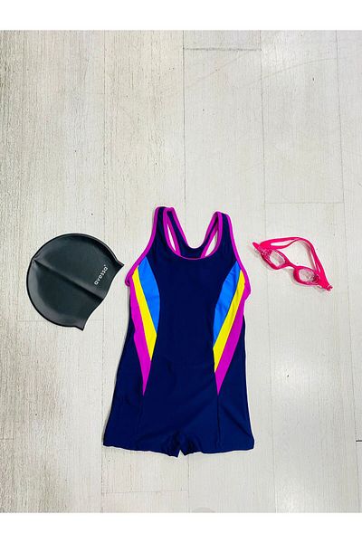 GC GÖKHAN CLUB Children's Swimming Set Swimsuit, Goggles, Bonnet