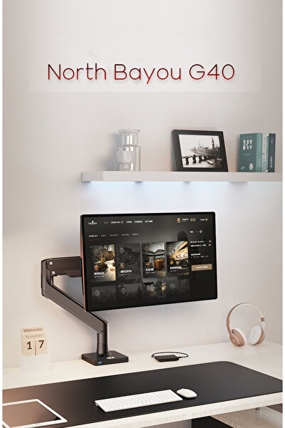 DailyLink North Bayou NB G40 Amartisörlü 22-40 İnç Curved Ekran Masaüstü Monitör Tutucu
