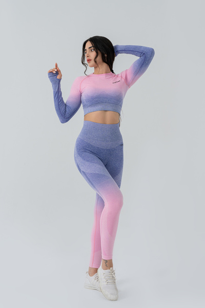 GYMXPRO Dikişiz Uzun Kollu Crop Top (TEK ÜST)