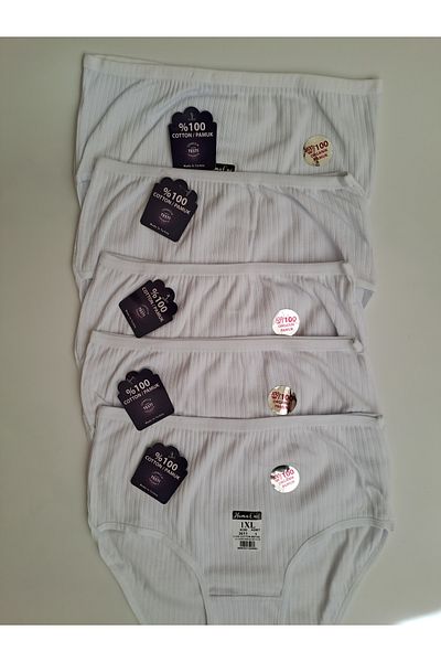 NARIYA Women's Panties High Waist 100% Cotton Bato 5 Pack 5 Piece Panties Comfortable Daily Underwear Underwear