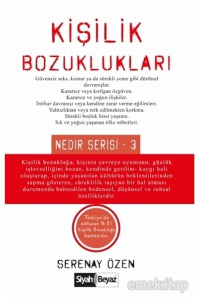 Genel Markalar Kişilik Bozuklukları Nedir Serisi 3 / Siyah Beyaz Yayınları / ...
