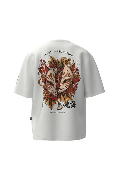 Shout Μπλουζάκι Unisex Oversize Limited Edition Mask Kitsune 2022