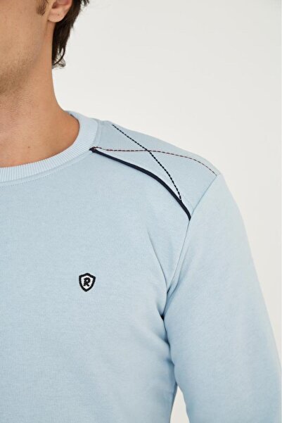 Rey Polo BASIC SWEATSHIRT WITH CYCLING COLLAR SHOULDER DETAIL