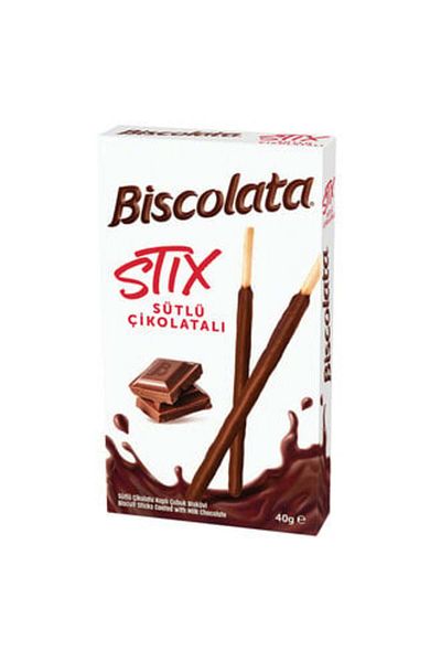 Biscolata Stix Milky 40 Gr (12 Pieces)