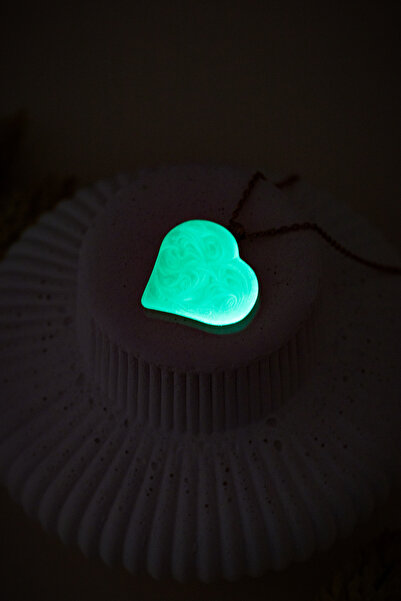 Soprano Silver Gece Parlayan Kalp Kolye 925 Ayar Gümüş