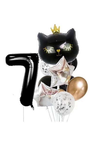 DÜVENCİ TİCARET BLACK CAT AGE BALLOON SET
