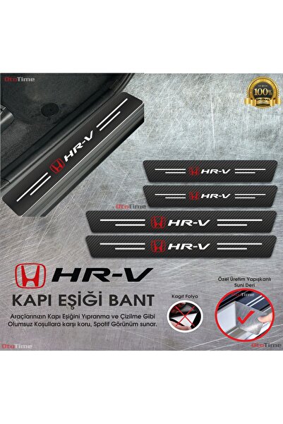Sm Motors Honda HRV Logolu Karbon Kapı Eşiği Koruyucu Suni Deri 4'lü Set
