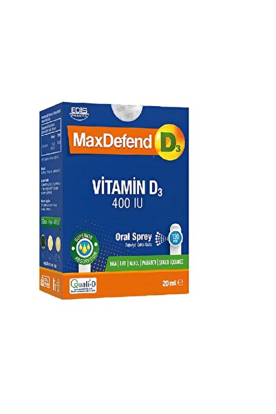 EDİS PHARMA Maxdefend Vitamin D3 400IU Oral Sprey 20 ml