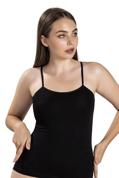 Jiber cotton thin strap stretchy athlete 6" pack