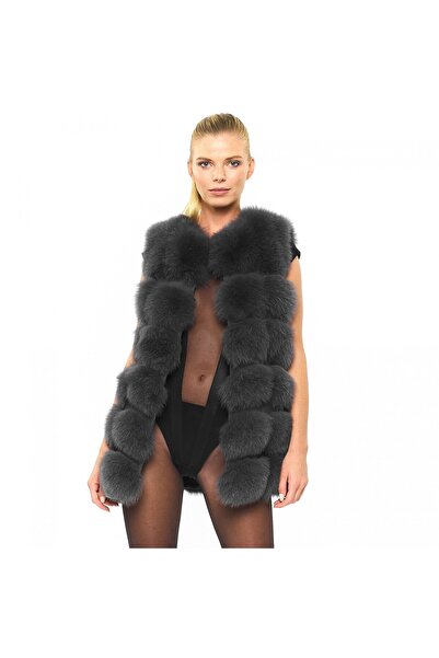 lodekor Hakiki Deri Kürklü Yelek