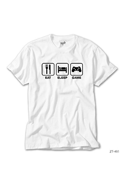 Tomris Hatun Tricou alb Eat Sleep Ride