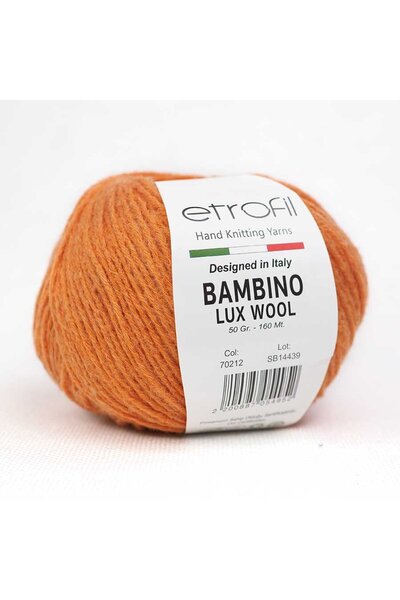 Etrofil صوف بامبينو لوكس 70212 - تصميم برتقالي بسيط
