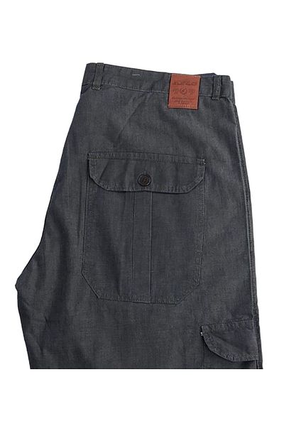 marufshop Ανδρικό μεγάλο μέγεθος Oversize 100% βαμβακερό υφαντό Capri Smoked