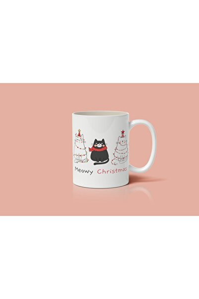designedfy كوب مطبوع عليه قطة عيد الميلاد المجيد